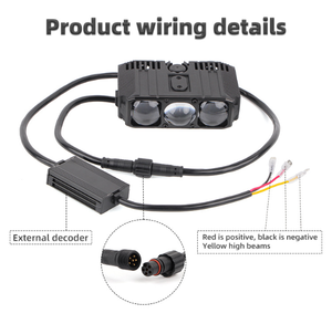 170W LED rijlicht LED-spot Bi-LED koplamp tweekleurig voor off-road voertuigen drievoudige lens koplampen DRL mistlampen werkverlichting - Product Image 6
