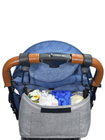 Crochet pour poussette en cuir PU multifonctionnel personnalisé pour bébé cintre sac rotatif portable crochets pour landau accessoire de voiture pour bébé