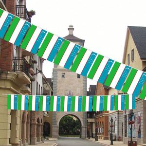 ธงชาติอุซเบกิสถาน ผ้าโพลีเอสเตอร์ พิมพ์ลายดิจิทัล สำหรับงานวันเกิด งานเทศกาล ของตกแต่ง และอุปกรณ์จัดแสดง - Product Image 3