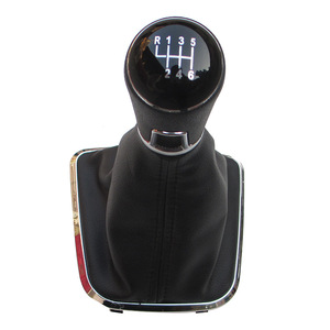 Car Gear <b>Knob</b> For Volkswagen Jetta Bora 6 Speed Manual <b>Shift</b> <b>Knob</b> Leather Grain Ergonomic Design - Product Image 1