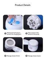 Portable Camping en plein air pommeau de douche électrique ensemble USB charge Durable ABS plastique Chrome robinets thermostatiques étanche à l'eau