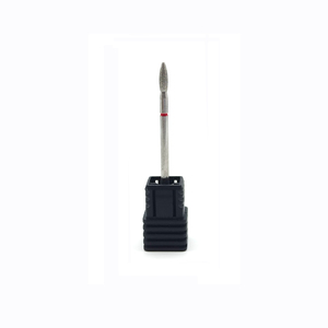 Fraise diamantée en forme de flamme de 2,5 mm (3/32 pouces) pour manucure, fraise de sécurité pour cuticules, pour salon de manucure, fraise diamantée pour perceuse à ongles électrique - Product Image 4