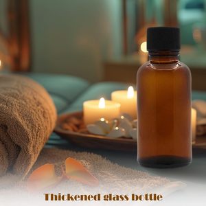 Clear Amber Glass <b>Dropper</b> <b>Bottle</b> for Essential Oils 30ml/50ml/10ml Square Shape for Packaging Infusions and Screen Printing - Product Image 3