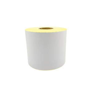 Étiquette adhésive carrée en papier thermique imperméable Hao Sticky <span class=keywords><strong>Code</strong></span>, fond jaune, 4*6 pouces, pour le commerce extérieur transfrontalier - Product Image 3