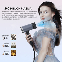 Sèche-Cheveux Nouveau Conçu Séchage Rapide Contrôle Température Intelligent Haute Vitesse Grand Flux d'Air Plasma Salon