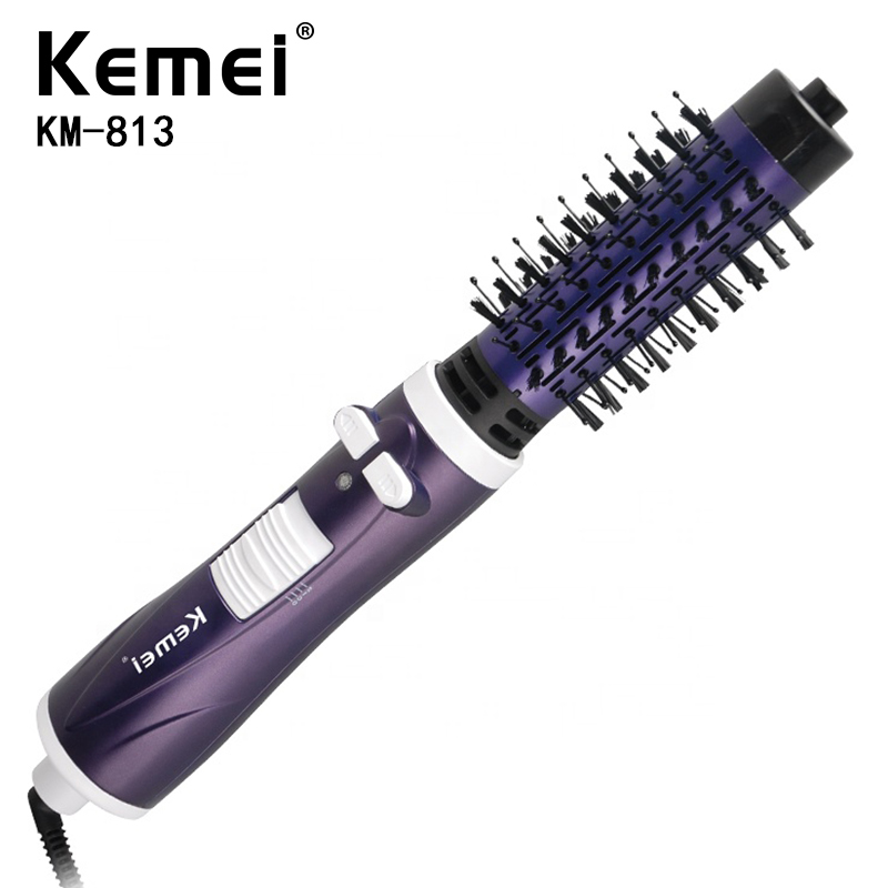 Kemey Km-813 быстрый нагрев гребень регулировка температуры электрический фен для волос щипцы для завивки и выпрямления двойного назначения Фен-расческа для волос