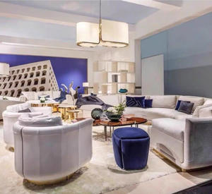 Popular Livingroomsofas <strong>Sofa</strong> Set Designs Living Room Half Moon Circle White <strong>Velvet</strong> Curved <strong>Corner</strong> Sectional <strong>Sofa</strong> - Product Image 2