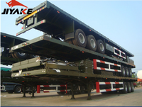 Camion Howo 3 essieux, plateau plat de 40 pieds, châssis de conteneur, remorque à plateau plat, semi-remorque de 50 tonnes
