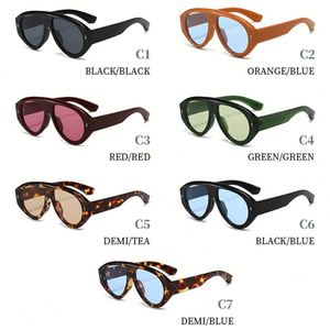 Lunettes de soleil surdimensionnées pilote rétro 2026 tendance pour hommes et femmes, avec logo personnalisé, monture large et rivets, protection UV400 - Product Image 6