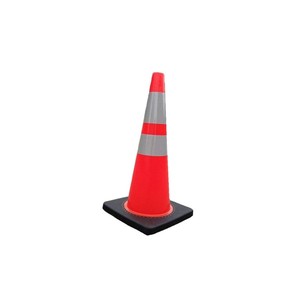 Hồng Kiều chất lượng tốt 28inch 700cm chiều cao PVC an toàn giao thông Cone kiểm soát giao thông cảnh báo Cone cao su cơ sở Road cones - Product Image 2