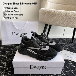 Nouvelles baskets de luxe 2026 pour hommes et femmes, style décontracté et sportif, en maille épaisse noire et grise, de haute qualité - Product Image 1