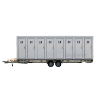 Nouvelle conception 2026 : Remorque toilettes pour 16 personnes, unité de salle de bain portable avec douche et toilettes