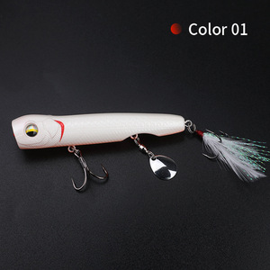 Señuelo de Pesca con Lentejuelas, Modelo 6019, Anzuelo Triple, Color Negro Espejo, Material ABS, para Pesca de Superficie y Fondo, Señuelo Duro para Pescar Lubina - Product Image 5