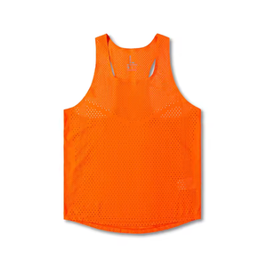 Camiseta Deportiva Personalizada con Logotipo para Maratón, Fitness, Ligera, de Malla de Poliéster, Secado Rápido, Transpirable, para Entrenamiento, Camiseta sin Mangas para Hombre - Product Image 6