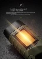 Linterna solar de manivela para emergencias al aire libre, mini lámpara de mano autogeneradora