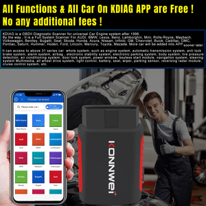 <span class=keywords><strong>KONNWEI</strong></span>-Escáner de diagnóstico KDIAG con Bluetooth <span class=keywords><strong>OBD2</strong></span>, sistema completo para Rolls-Royce, Benz, Ford, Bentley, BMW - Product Image 3