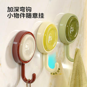 Crochets rotatifs adhésifs multicolores (lot de 4) – Forte capacité de charge (3-5 kg) – Sans perçage – Idéal cuisine et salle de bain - Product Image 1