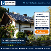 Eloxiertes Aluminium-Solarpanel-Dachmontagesystem für Ziegeldächer, Schrägdächer und Asphaltschindeldächer mit Abdichtungskit