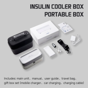 Boîte à insuline portable, <span class=keywords><strong>vol</strong></span>/chemins de fer à grande vitesse autorisés, boîte de refroidissement intelligente avec alarme pour stocker le stylo d'injection/aiguilles/médicaments - Product Image 4