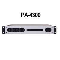 Amplificateur de puissance audio numérique professionnel PA-4300 1,5U 4 canaux 300W x 4, amplificateur à montage en rack pour systèmes de sonorisation de scène