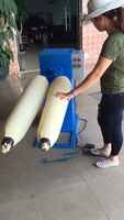 Machine de chimie horizontale à deux pieds en caoutchouc pour le raclage et la pulvérisation
