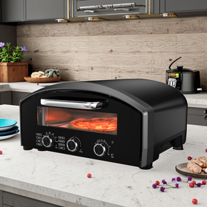 <span class=keywords><strong>2025</strong></span> chất lượng tốt nhất 14-inch điện lò nướng bánh pizza nhà kính cửa sổ vô hạn Knob băng tải 450 ° C cho nhà BBQ grills sơn tĩnh điện - Product Image 1