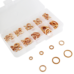 Kit d'assortiment de 100 joints toriques plats en cuivre pour écrous et boulons, avec boîte, M4/M5/M6/M8/M10/M12/M14, pour bouchons de carter - Product Image 3