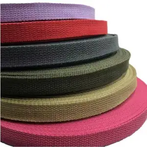 Heavy Duty Cotton Webbing 1.5 Inch Cotton Webbing Acrylic Jacquard Tape For Stock Webbing Polyester / Cotton