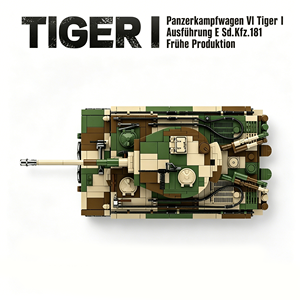 Carro Armato Tedesco Tiger I Modello Precedente, Giocattolo Educativo in Plastica ABS, Set di Costruzione Militare, Età 14+, Unisex - Product Image 3
