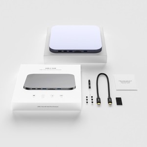 M1/M2 pour Apple M1 Station d'accueil avec emplacement SATA SSD/HDD Carte SD TF USB 3.0/2.0 pour <span class=keywords><strong>Mac</strong></span> <span class=keywords><strong>Mini</strong></span> Hub <span class=keywords><strong>2020</strong></span> M1 Puce Argent - Product Image 6