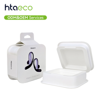 Boîtes télescopiques personnalisées OEM/ODM en pulpe moulée, écologiques, biodégradables, fabriquées à partir de bagasse de canne à sucre, avec insert pour écouteurs