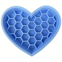 Tapis de léchage portable en forme de cœur pour animaux de compagnie, mangeoire lente pour chiens et chats, idéal pour l'usage quotidien ou comme cadeau de fête