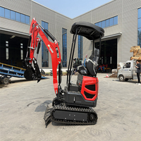 Mini-excavatrice hydraulique compacte et fiable de 1500 kg sans recul de queue, petite pelle sur chenilles, machine de terrassement, vente chaude
