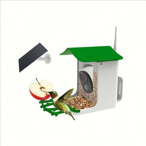 Mangeoire à oiseaux intelligente avec caméra 1080P HD, identification d'oiseaux par IA, caméra extérieure à énergie solaire pour l'observation des oiseaux dans la cour - Product Image 1