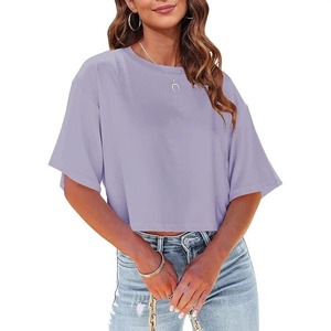 <span class=keywords><strong>T</strong></span>-shirts de sport décontractés pour hommes, essentiels de qualité supérieure, en coton, à col ras du cou et épaules tombantes, pour l'entraînement et le yoga - Product Image 5