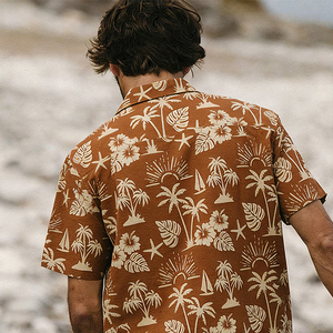 <span class=keywords><strong>Camicia</strong></span> Hawaiana Personalizzata 100% Poliestere 170gsm, Stampa Integrale <span class=keywords><strong>Seersucker</strong></span>, <span class=keywords><strong>Camicia</strong></span> con Bottoni per Uomo - Product Image 2
