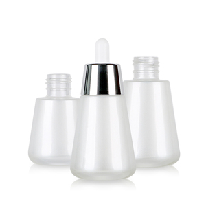 White <b>Glass</b> Bottle Dropper Bottle Essential Oils Aromatherapy Skincare Serum Bottle Cosmetics <b>Container</b> Empty with Dorpper - Product Image 2