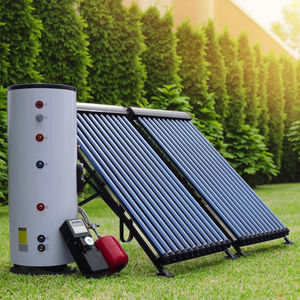 독립형 200L 태양열 간헐천 플랫 플레이트 온수기 시스템 직접 플러그 연결 스테인레스 스틸 야외 가정용 자동차 - Product Image 1