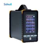 Safewill ESW16 Taşınabilir 16'sı 1 Arada Çoklu Gaz Analizörü Yüksek Hassasiyetli LCD Dijital Ekran Ses+Işık Alarmı SO2 NO2 CO O3 H2S NH3
