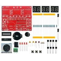 AT89C2051 Kit d'horloge électronique multifonctionnelle à six bits pour micro-ordinateur à puce unique Horloge numérique DIY