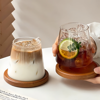 Mug à café en verre borosilicate de haute qualité, design moderne, résistant aux hautes températures, isolé, réutilisable, transparent, sans BPA, compatible micro-ondes