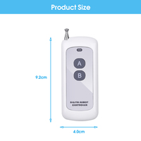 Télécommande RF 433 MHz pour porte de garage, 2 boutons, code d'apprentissage 1527, longue portée, pour ouvre-porte de garage intelligent