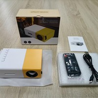 Mini projecteur LED YG300, résolution 320x240, haut-parleurs intégrés, 400-600 lumens, Android 9, courte portée, 3 lentilles en verre, portable