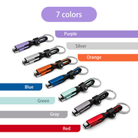 Câble de charge rapide multifonction USB 6-en-1 avec porte-clés, 60W PD Type-C, pour charge rapide et transfert de données, Gadget porte-clés 6-en-1, Fabricant OEM/ODM