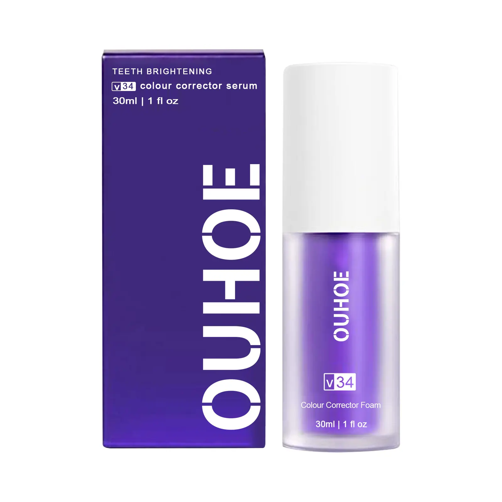 Wholesale OUHOE teeth brightening color corrector serum teeth cleaning whitening serum refreshing breath oral care