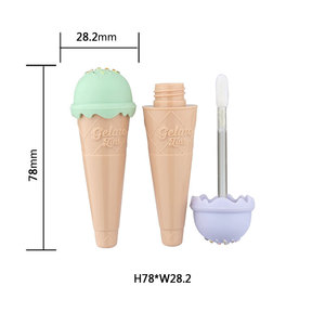 Le tube de brillant à lèvres rosé mignon vide en forme de crème glacée - Product Image 5