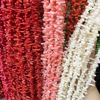 Fil de Perles de Corail Bâtonnet Blanc Rose Orange Rouge au Choix, pour Bracelets, Colliers, Matériel de Fabrication de Bijoux