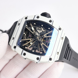 Men's Carbon Fiber Skeleton <b>Chronograph</b> Tourbillon <b>Automatic</b> Mechanical Watch, Sapphire Crystal Anti-Reflective Ultra-Thin Watch - Product Image 3