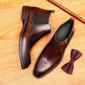 Zapatos de Vestir de Cuero Negro para Hombre de Alta Gama, Personalizables, Casuales para Ocasiones Elegantes de Otoño, con Función de Aumento de Altura - Product Image 5