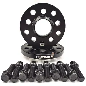 Botrak espaçador de pneus, slip on 15mm 5x100 5x112 para vw c-caminhada cc golf multivan t4 seat alhambra arona ateca ibiza leon tarraco audi